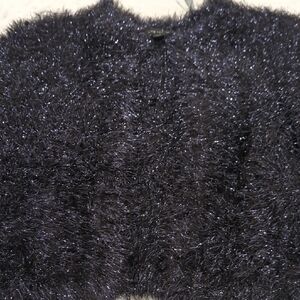 Ann Taylor Black Fuzzy Sweater